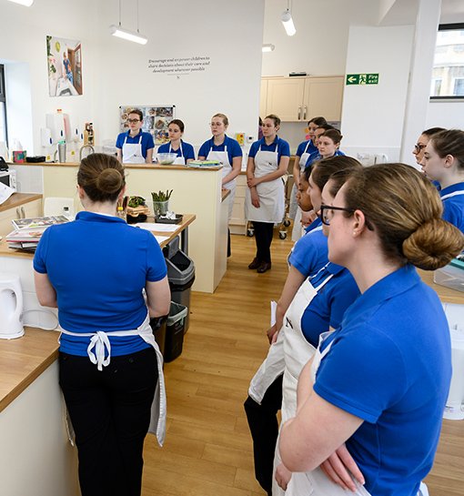 students in cookery class