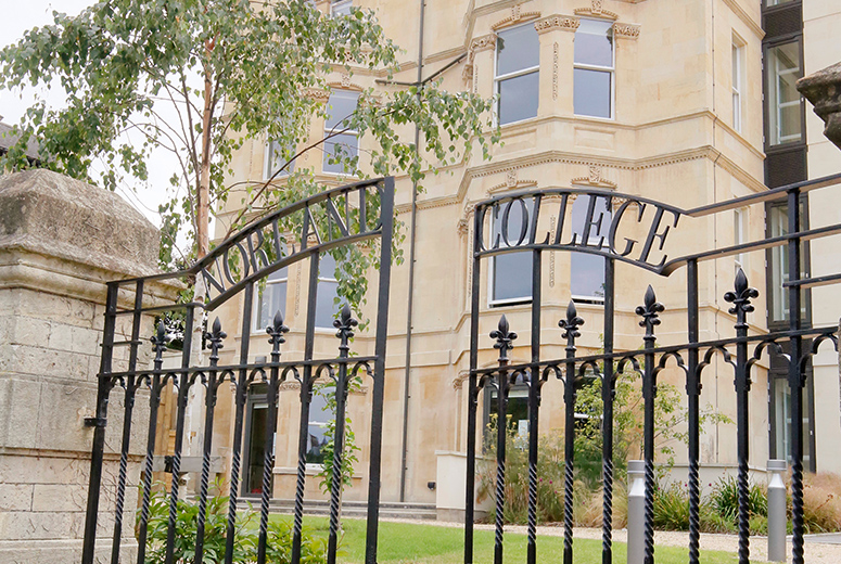 Norland college building and cast iron gates