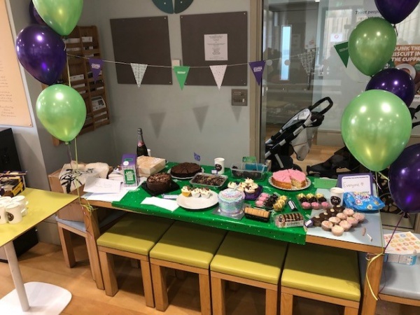 table of cakes for MacMillan