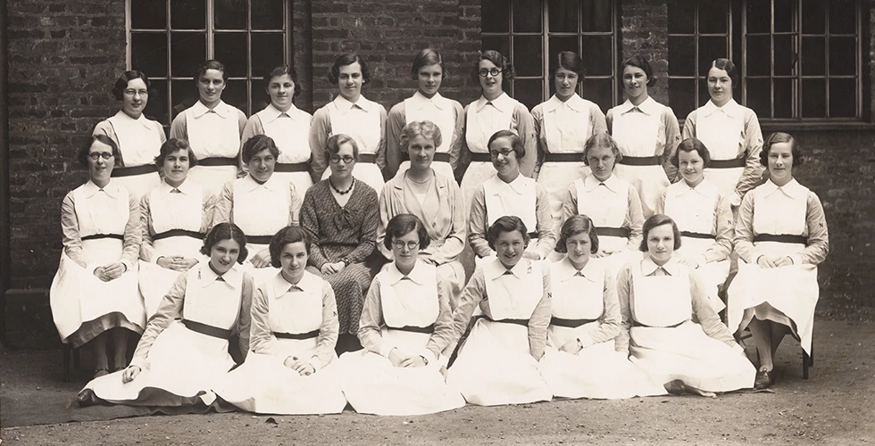 group of Norland nannies in uniform 1934