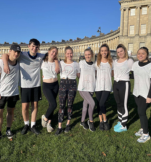 a group of students who have just completed a charity run