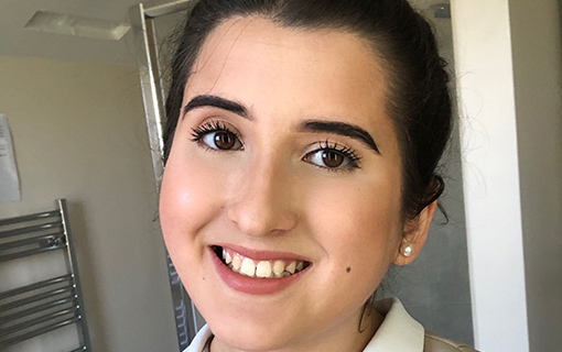 a female student smiling