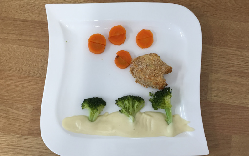 a plate of children's food