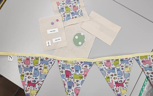 bunting created by a student