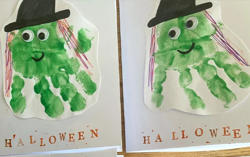 halloween art made by a child