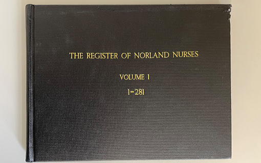 a black book with registered names of first Norland students