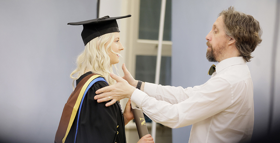 A Norland graduate about to have her official photograph