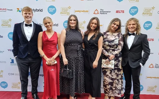 A group of Norland students at the Whatuni Student Choice Awards