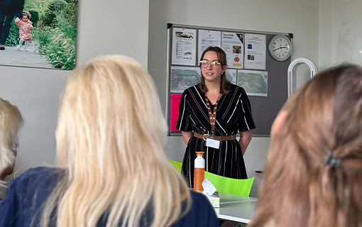 Abigail Bradley speaking at the Norland Annual Research Conference