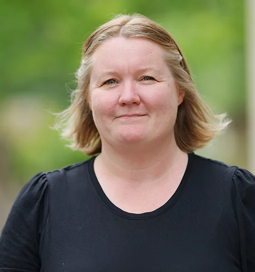 Dawn Evans, Early Years Lecturer at Norland, smiling outside