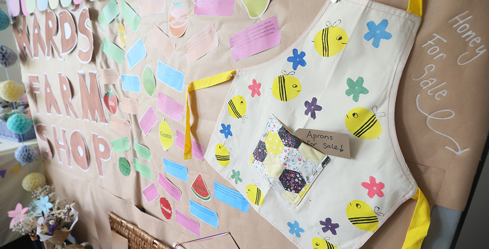 Display of sewing and drawing