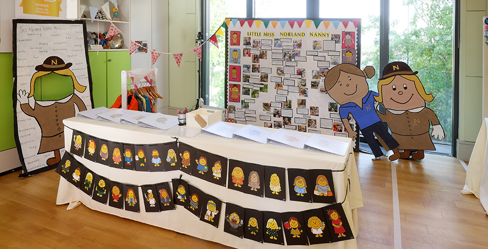 Mr Men themed display table