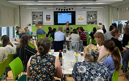 Julia Manning Morton, Early Years expert, presenting at the Norland Annual Research Conference