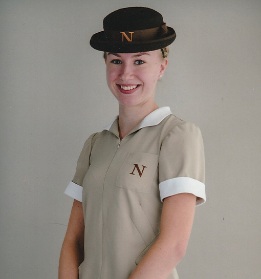Norland Nanny of the Year headshot in formal uniform