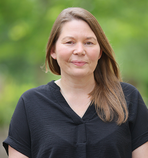 Rosie Pritchard, Early Years Lecturer at Norland, smiling outside