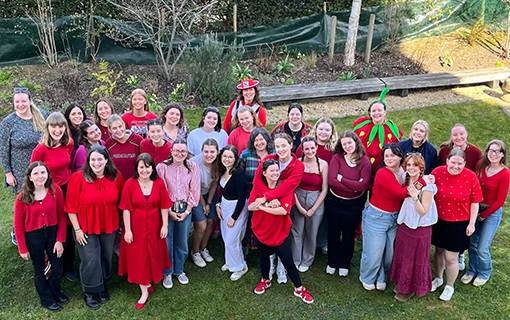 Norland students dressed in red for Red Nose Day