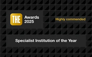 An award logo for Norland at the Times Higher Education Awards 2025