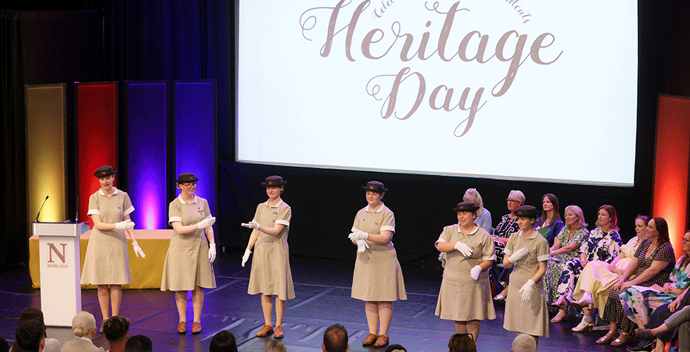 Signing choir on stage performing